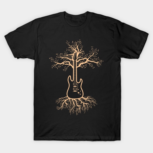 Guitar Tree Of Life T-Shirt by monolusi